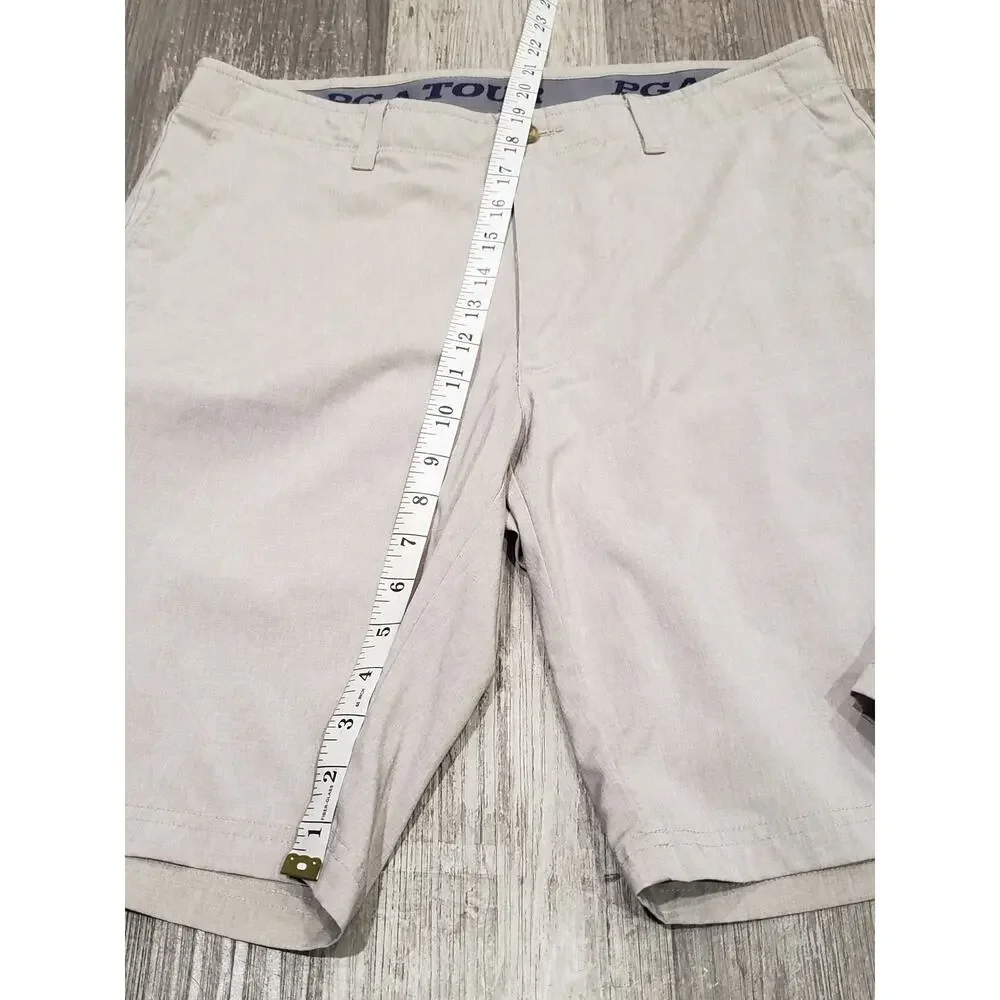 PGA Tour GOLF Tan Cargo Side Pocket Men's Shorts Size 32